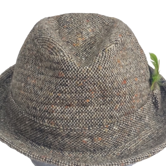 L.L.Bean Robbie vintage Women's size 7/57 Tweed Fedora Hat - Picture 5 of 5